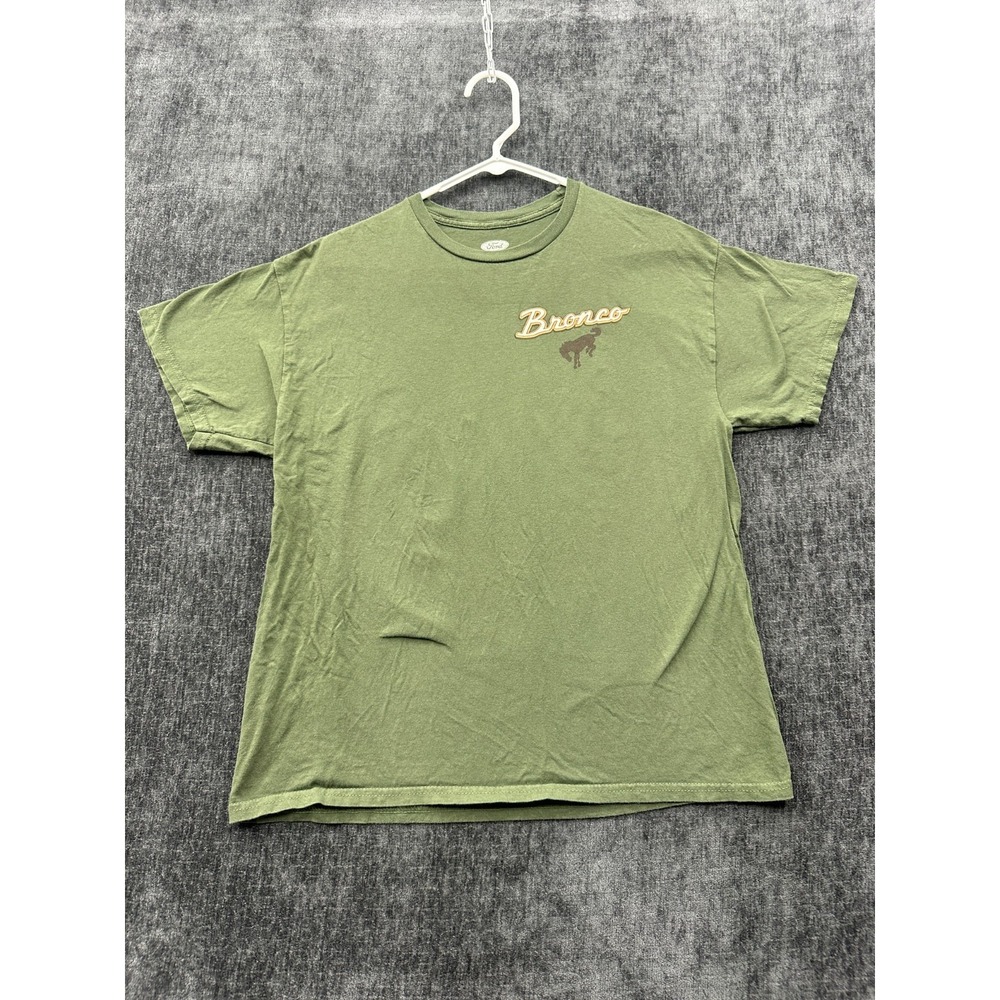 Ford‎ Bronco Hybrid Apparel T Shirt Mens Large Green Cotton Road Racing Graphic